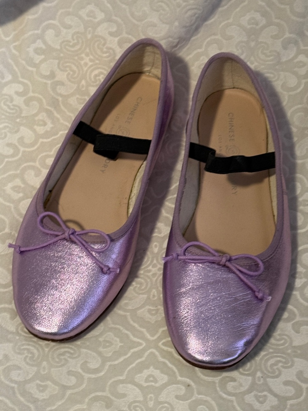 Chinese Laundry Metallic Lavender Ballet Flats